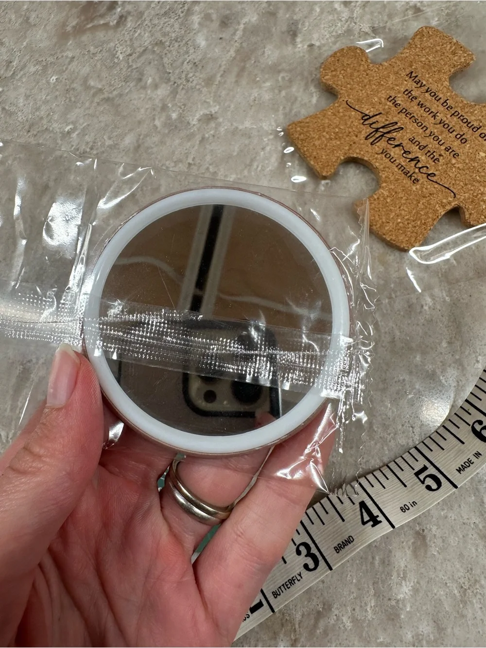 Teacher Appreciation Gifts Coaster Magnetic Bookmark Compact Mirror